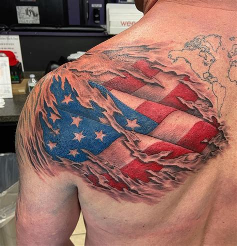 15+ American Flag Tattoos Every Patriotic Should Consider Getting - 100 ...