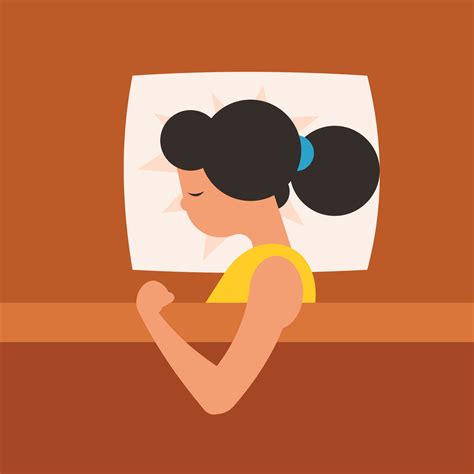 Illustration Of A Girl Sleeping In A Bed 22968232 Vector Art at Vecteezy