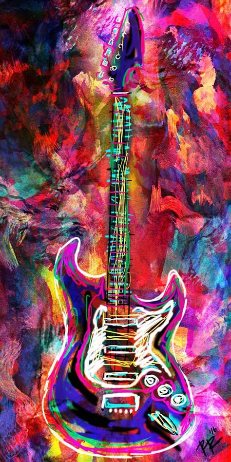 Guitar Art Print, Music art, Rock n Roll, Instrument Art in 2020 ...