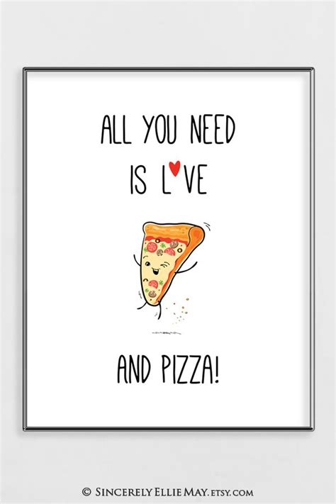 Pizza Wall Art Decor Gift Kitchen Puns, Funny Food perfect as Poster ...