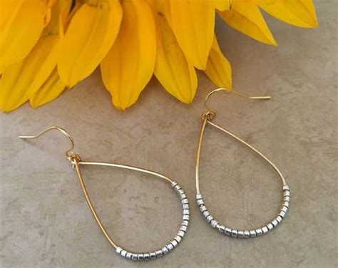 Sterling Silver and Gold Filled Earrings, Silver and Gold Dangle ...