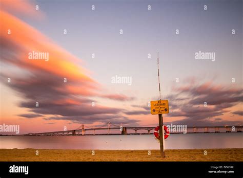 Sunset chesapeake bay water bridge hi-res stock photography and images ...