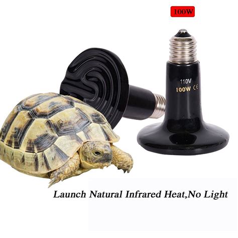 Reptile Heat LampMotina 100W 110V Ceramic Heater Infrared Lamp Bulb ...