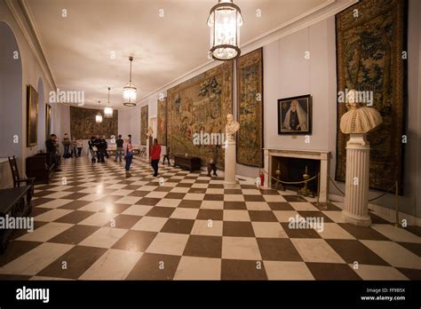 Poland, city of Warsaw, Royal Castle interior, Oval Gallery, Brussels ...