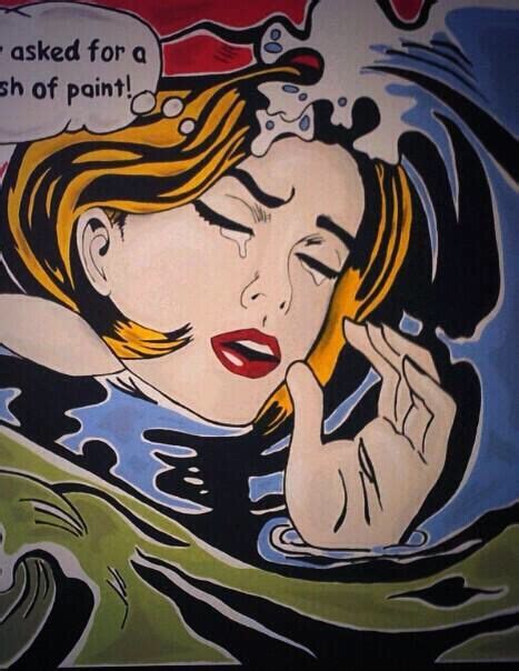 My attempt at Roy Lichtenstein's drowning girl. #painting #popart #art ...