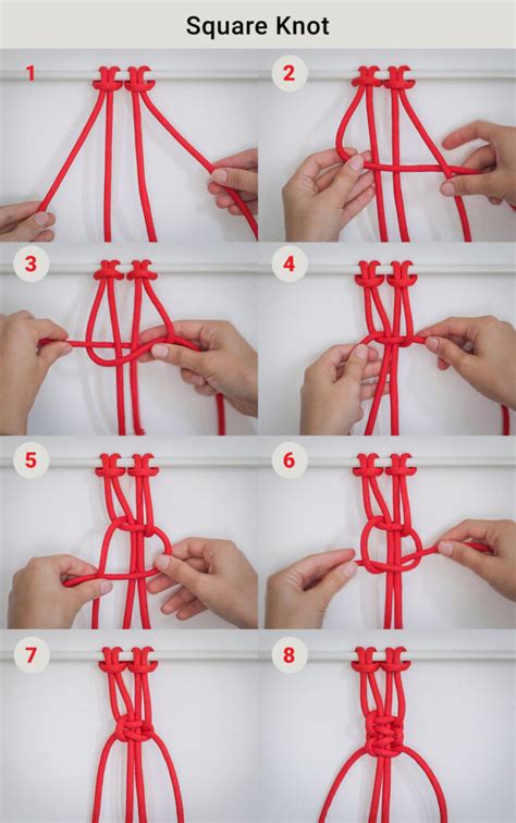 How to tie a Macrame Square Knot (With Pictures)