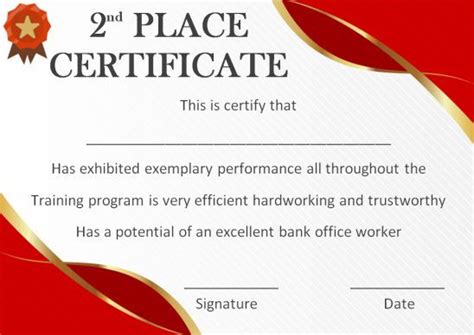 First Prize Certificate Template | Master Template