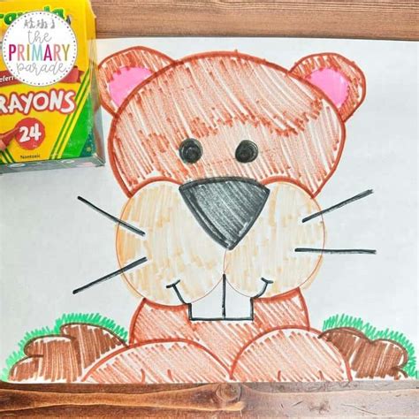 Groundhog Day Directed Drawing Activity for Kindergarten - ScholarFeeds.com