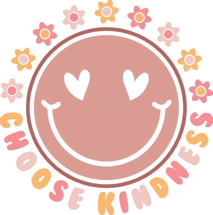 Choose kindness, smiley emoji, happy face, positive quotes free svg ...