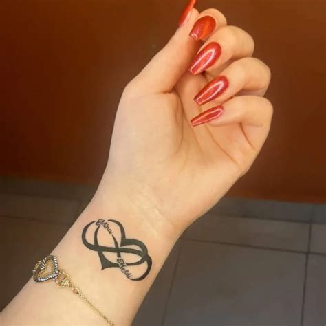 Double Infinity Tattoos, Heart With Infinity Tattoo, Infinity Tattoo On ...