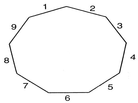 How To Draw A Nonagon Step By Step