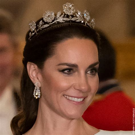 Strathmore Rose Tiara Worn by Kate Middleton, Princess of Wales