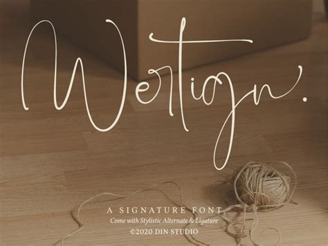 Wertign - Signature font by Din Studio on Dribbble