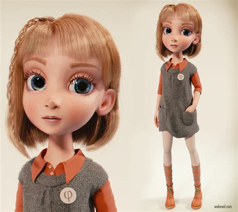 3d Model Girl Blender By Nazar Noschenko 2 - Full Image