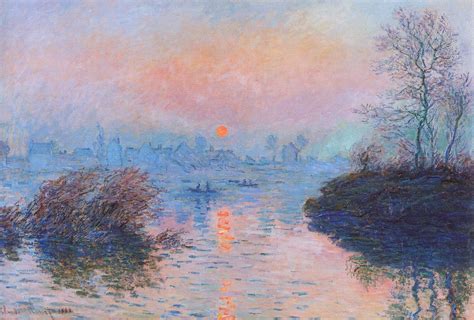 Sunset on the Seine at Lavacourt, Winter Effect by Claude Monet