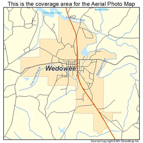 Aerial Photography Map of Wedowee, AL Alabama