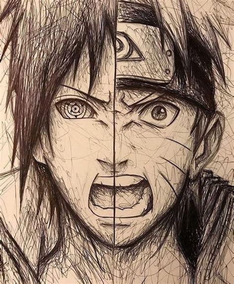 split drawing, black and white, pencil sketch, how to draw manga, anime ...