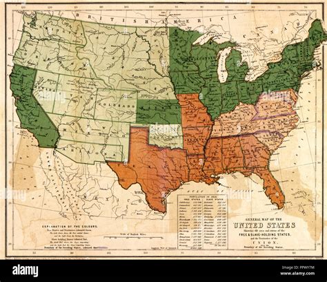 American civil war map 1861 hi-res stock photography and images - Alamy