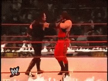 Undertaker Vs Kane-Inferno Match animated gif