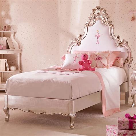 Top Grade Classical Pink Princess Bed Wooden Hand Carved Children ...