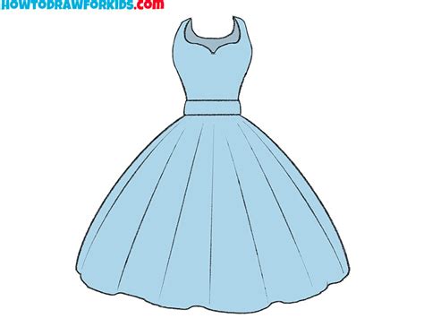 How to Draw a Dress - Easy Drawing Tutorial For Kids