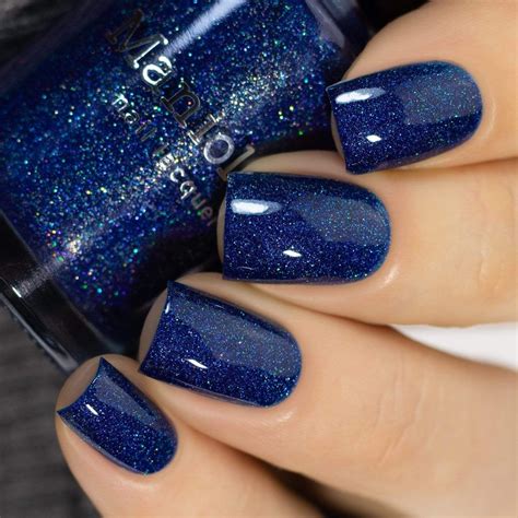 Moods: Sassy (P103) - Navy Blue Scattered Holographic Shimmer Nail ...