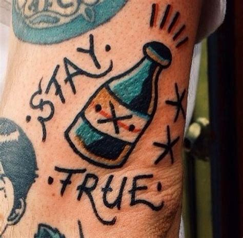 Stay True | Stay true tattoo, Tattoo prices, Bottle tattoo