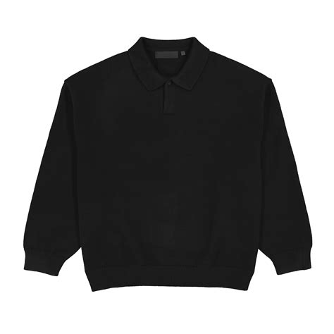 ESSENTIALS KNIT POLO Black | SUBTYPE