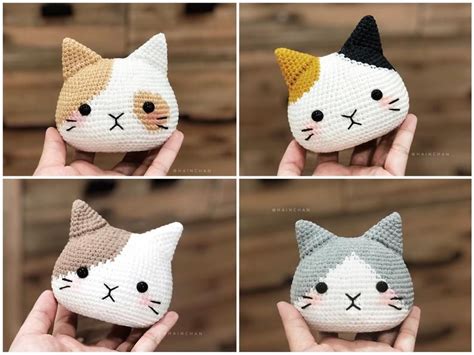 Adorable Cat Head Amigurumi Patterns