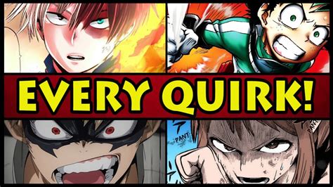 EVERY QUIRK EXPLAINED! | Class 1-A (My Hero Academia / Boku no Hero ...