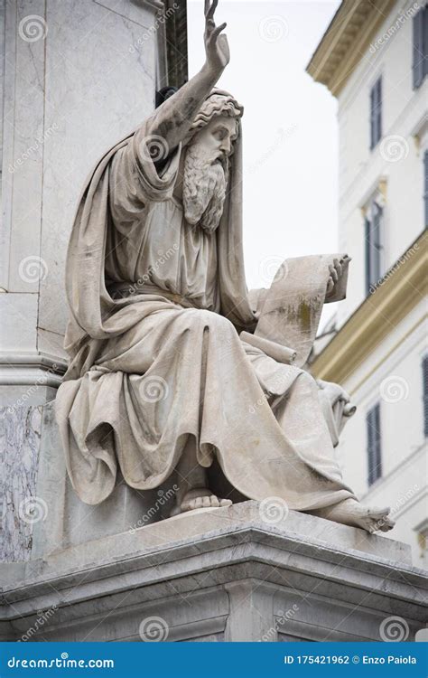 The Statue of the Prophet Ezekiel Stock Photo - Image of immaculate ...