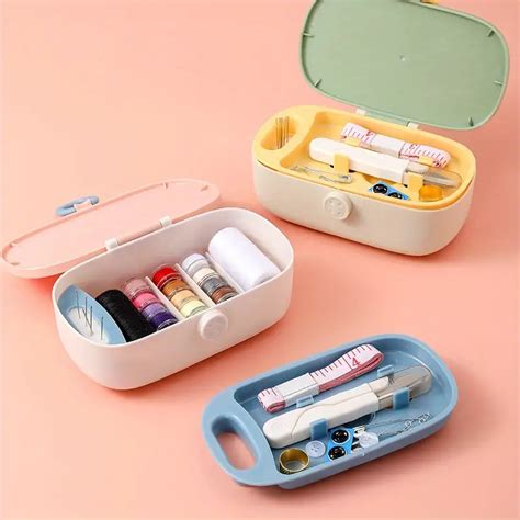 Household Multifunctional Needle And Thread Storage Box - Temu