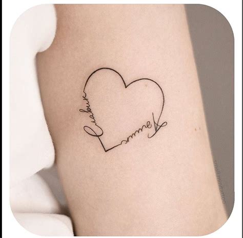 Heart Tattoos With Names Inside