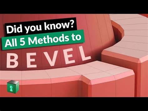 Blender Secrets - Do you know all 5 of these Bevel methods? - YouTube ...