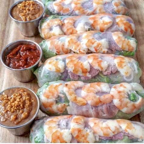 Vietnamese Shrimp & Pork Summer Rolls - 30AEATS | Vietnamese spring ...