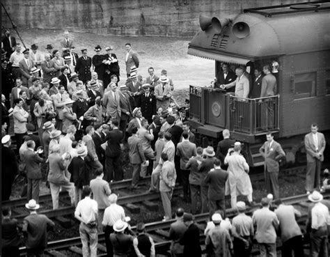 “Give ’em hell” Harry! President Truman aboard his 1948 campaign train ...