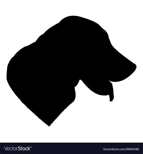 Labrador dog silhouette isolated on white Vector Image