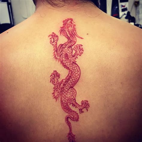 Simple Japanese Dragon Back Tattoo - Viraltattoo