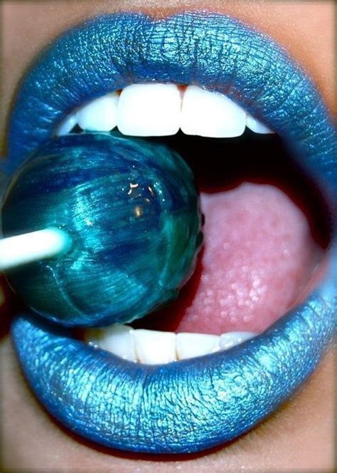 Blue Lollipop Lips | Blue lips, Lips, Lip art