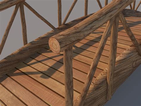 Log Bridge 3D model | CGTrader