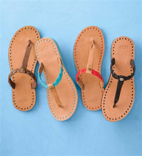 UGG® Australia Bria Leather Thong Sandals | Plow & Hearth