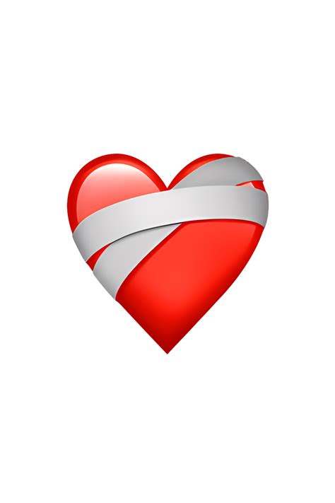 a red and white heart with a ribbon on it's side, against a white ...