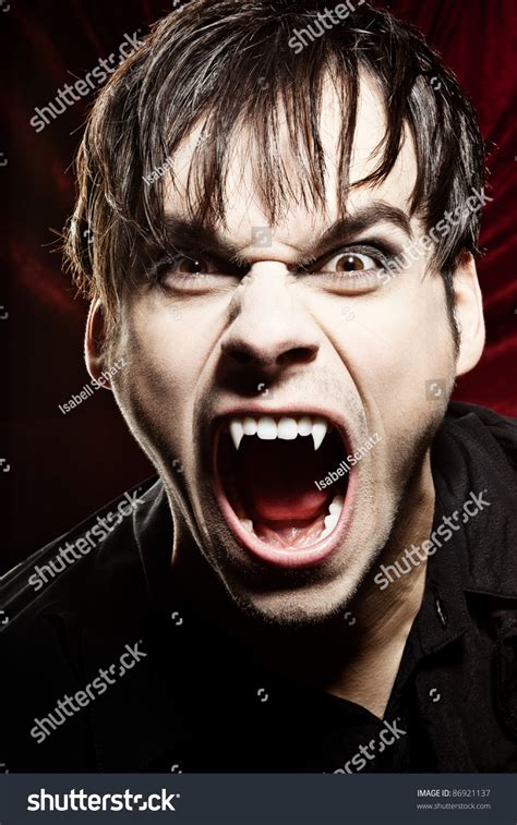 Angry Vampire Screaming Stock Photo 86921137 : Shutterstock