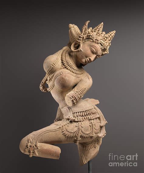 Celestial Dancer Devata, Circa 1050 Sandstone Mixed Media by Indian ...