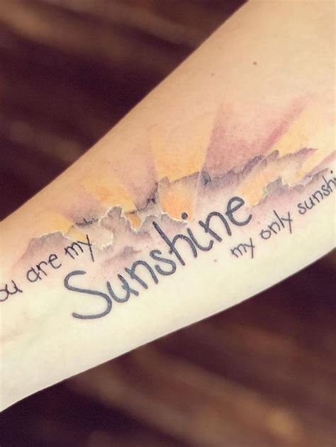 You Are My Sunshine Tattoos Designs For Girls | Sunshine tattoo, Tattoo ...