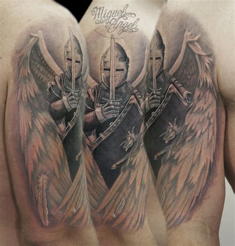 Dark Guardian Angels Tattoos