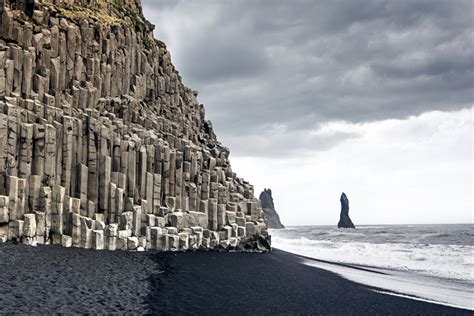 Reynisfjara is the most famous black sand beach in Iceland