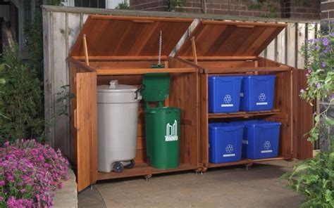 trash and recycling bin. Love this! | Trash storage, Recycling storage ...