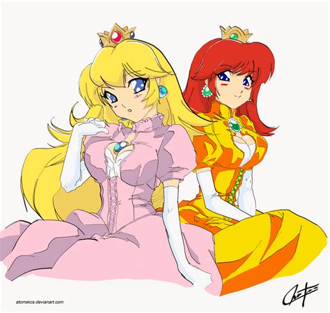 Princess Peach and princess Daisy by atomskcs on DeviantArt