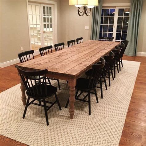 Extra Large Farmhouse Table, Long Farm Table, Custom Wood Table, Rustic ...